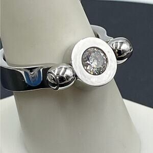 Speidel China Stainless Steel‎ Cubic Zirconia Ring Sz 9.25